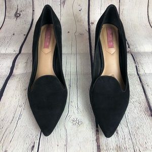 Isaac Mizrahi New York suede Joy pump black 7.5